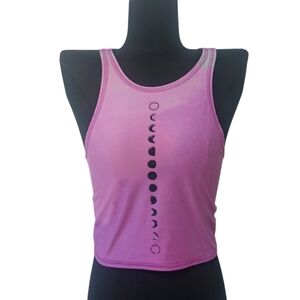 teeki Boutique Discontinued Purple Ombre Moon Phases Yoga Top